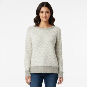 Ann Taylor LOFT Wool Snowflake Sweater Women’s M Winter Cozy Cottagecore